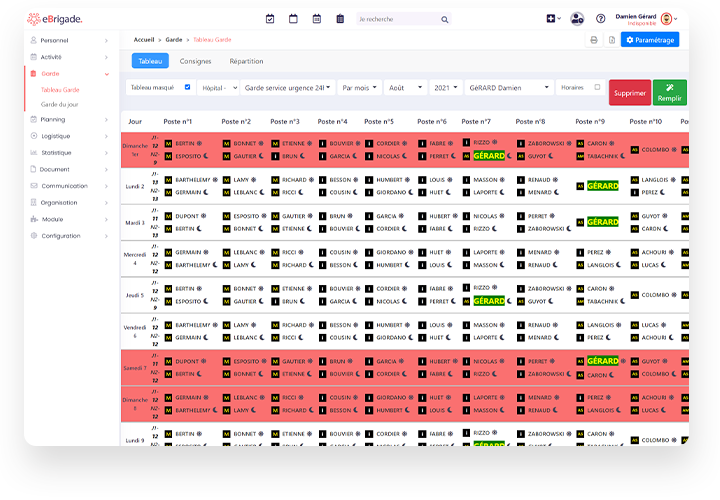 eBrigade permet de gagner du temps grâce à l'automatisation de son tableau de garde