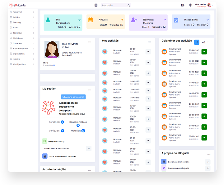 eBrigade est un véritable atout digital pour l'organisation de votre association