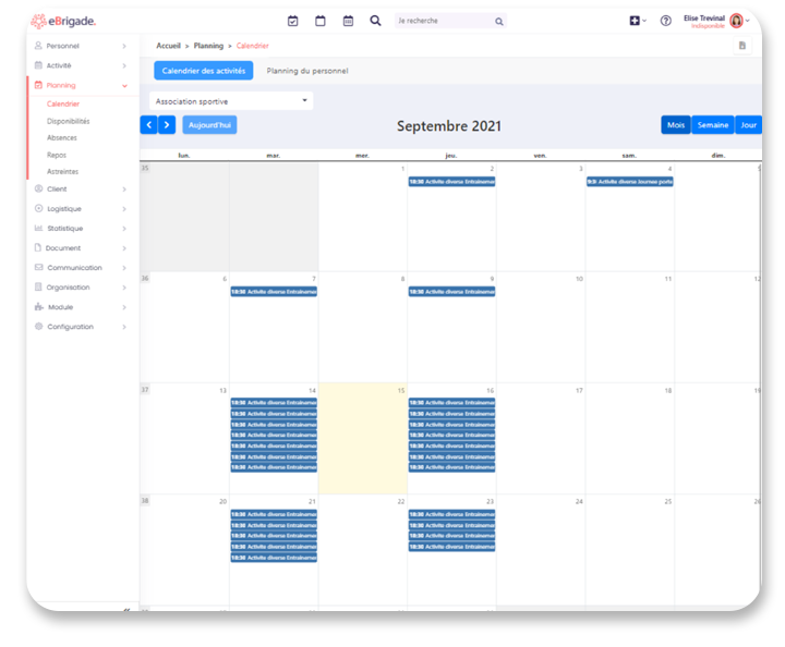 eBrigade permet un grand gain de temps grâce à ses plannings