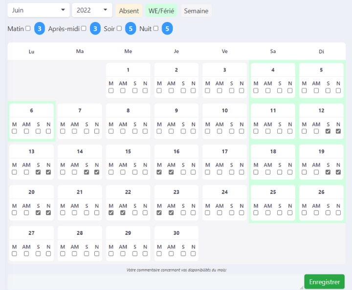 Calendrier et planning en ligne par eBrigade